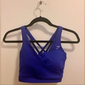 Gymshark Laser Cut Sports Bra - Blue